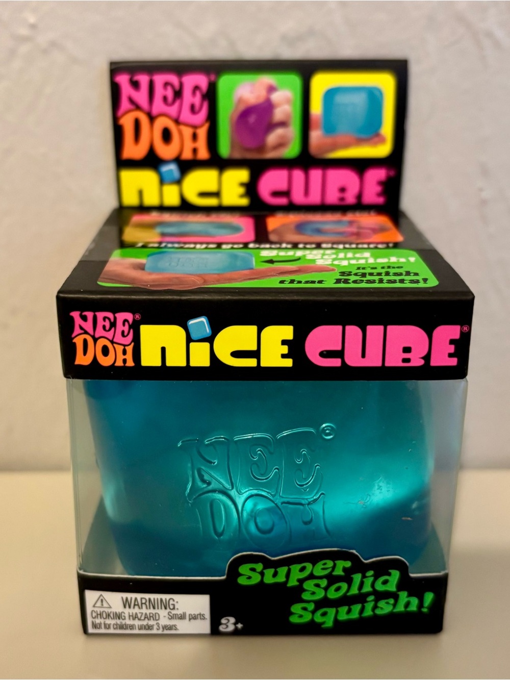 NeeDoh Nice Cube Blue Super Solid Squish